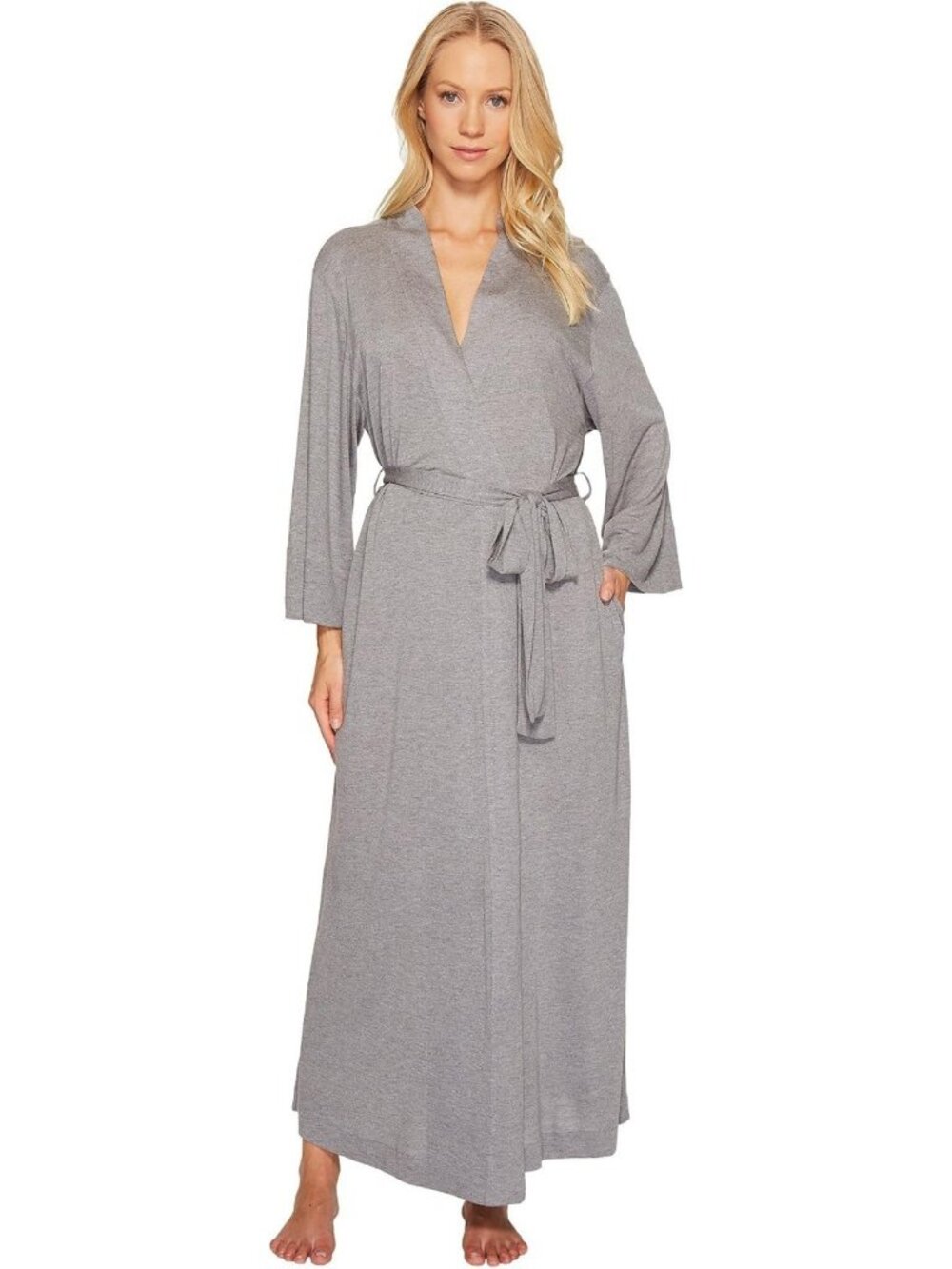 Elegant Long Kimono Sleeve Robe | Luxurious Women's Bathrobe for Comfort